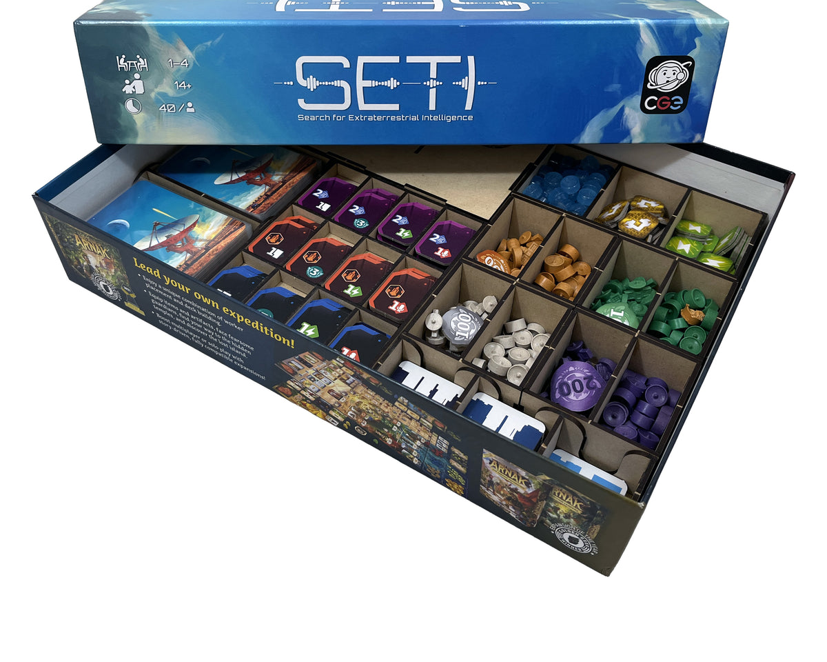 seti board game card sleeves SETI Board Game Organizer Insert – Wayfarer Creations