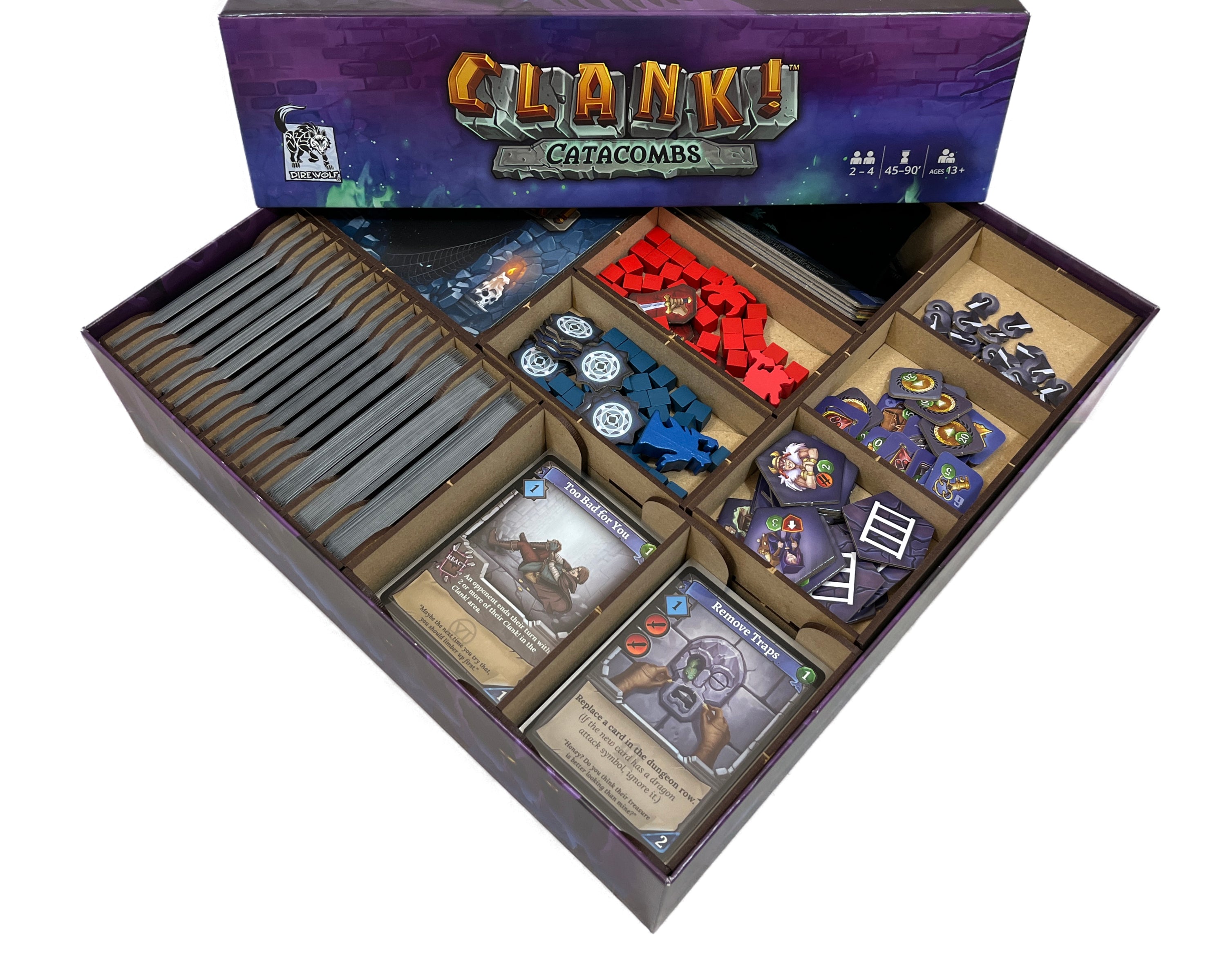 card sleeves for clank Clank! Catacombs Board Game Organizer Insert